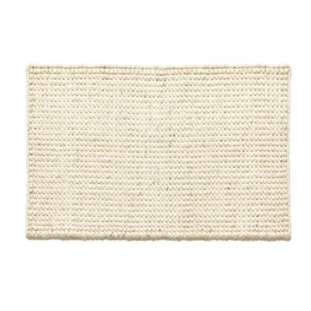 Alfombra Noir en lana y algodón, tejida a mano de Kuatro Carpets en color white