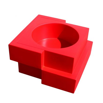 Maceta diseño Cubic Yo Slide Design en rojo