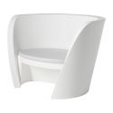Sillón Rap Chair de Slide color blanco Milky White soft antracita