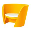 Sillón Rap Chair de Slide color amarillo Saffron Yellow soft antracita