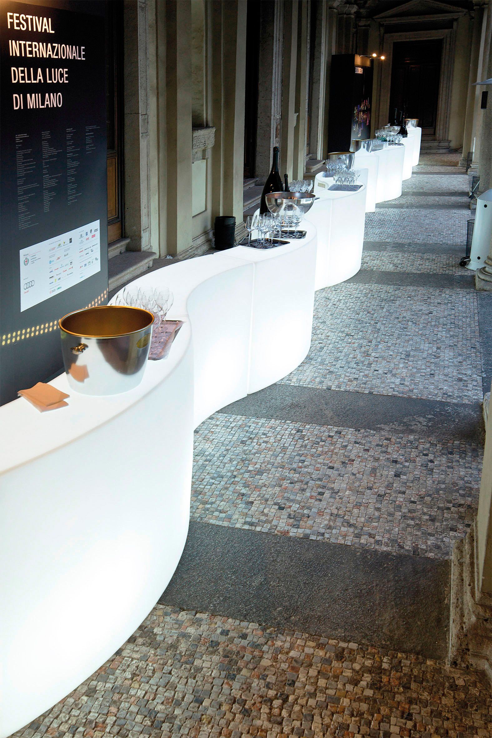 Snack Bar de Slide Barras de bar con luz