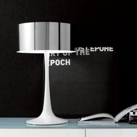 Lámpara de mesa Pluto Cattelan Italia con base en blanco