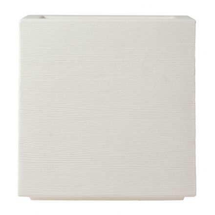 Frontal Maceta Quadra M de Slide color blanco Milky White
