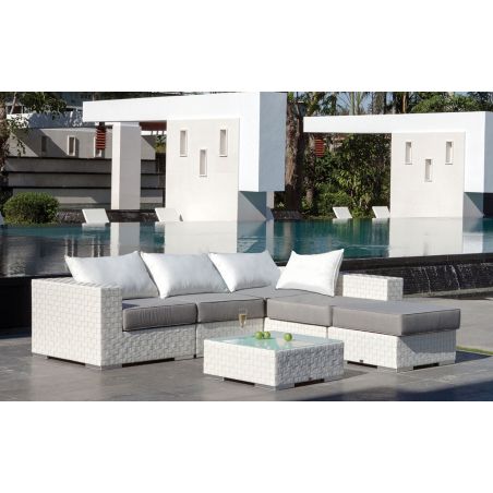 Sofá modular y mesa de jardín Bahía