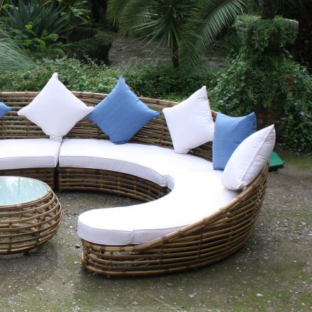 Sofá modular circular y mesa de jardín Bariloche Majestic Garden