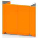 Vela Puerta barra (con bisagras), para originales estructuras en exteriores de Vondom color lacado brillo naranja