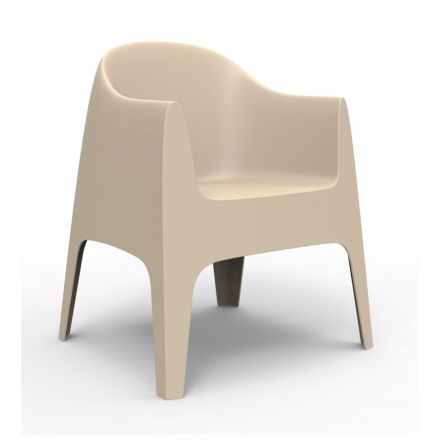 Solid Sillón, asiento individual, de diseño único y elegante de Vondom color basic ecru