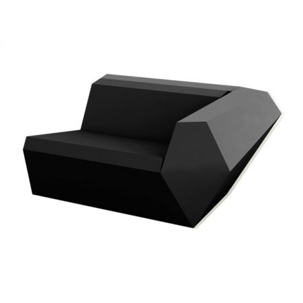 Faz Sofa Mod Izquierdo de Vondom color lacado brillo negro