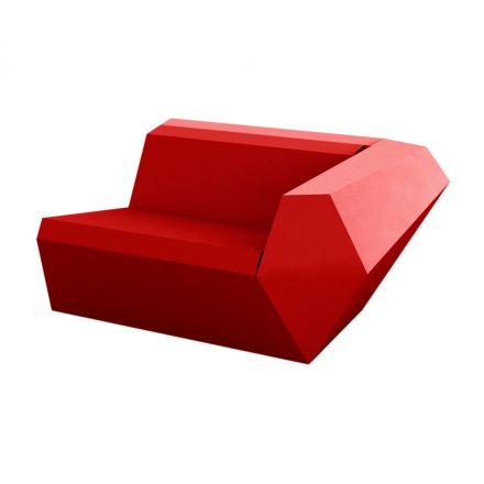 Faz Sofa Mod Izquierdo de Vondom color lacado brillo rojo