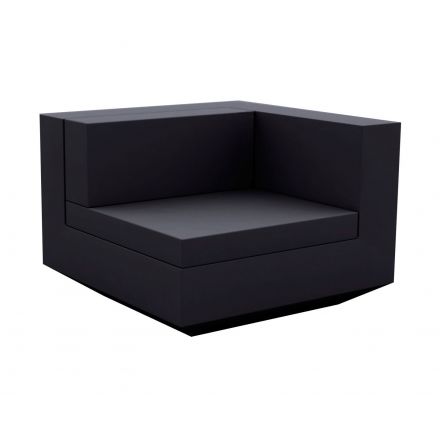 Vela Sofa Mod Izquierdo  de Vondom color basic negro