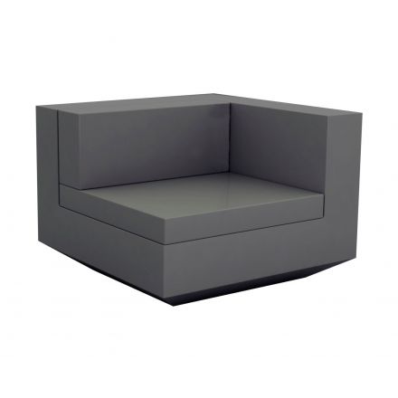 Vela Sofa Mod Izquierdo  de Vondom color lacado brillo antracita