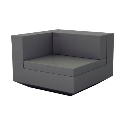 Vela Sofa Mod Derecho  de Vondom color lacado brillo antracita
