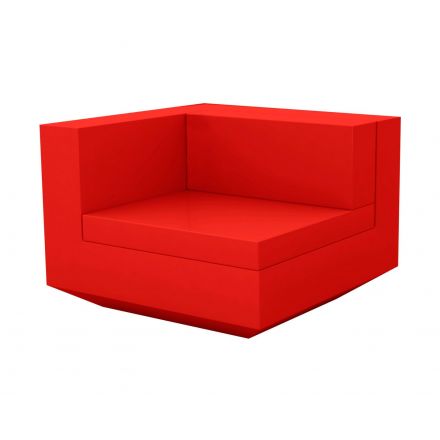 Vela Sofa Mod Derecho  de Vondom color lacado brillo rojo