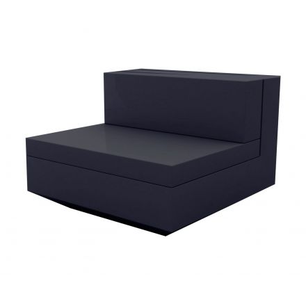Vela Sofa Mod Central  de Vondom color lacado brillo antracita