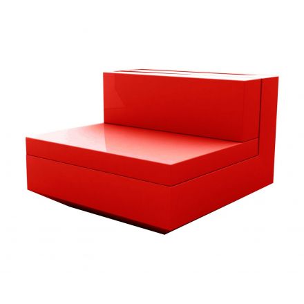 Vela Sofa Mod Central  de Vondom color lacado brillo rojo