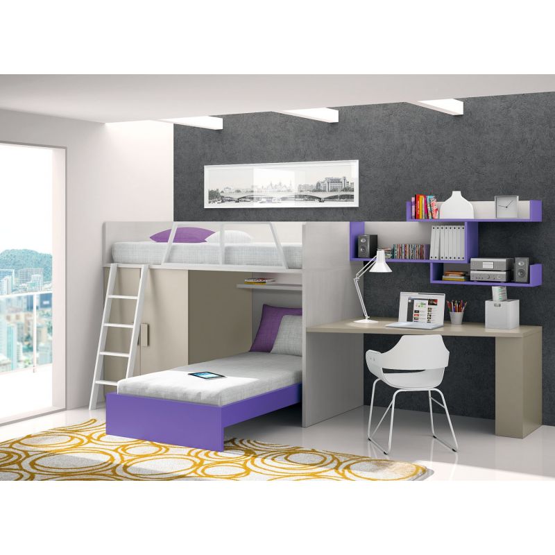 Dormitorio juvenil Violet de Dissery Dormitorio juvenil Violet de Dissery