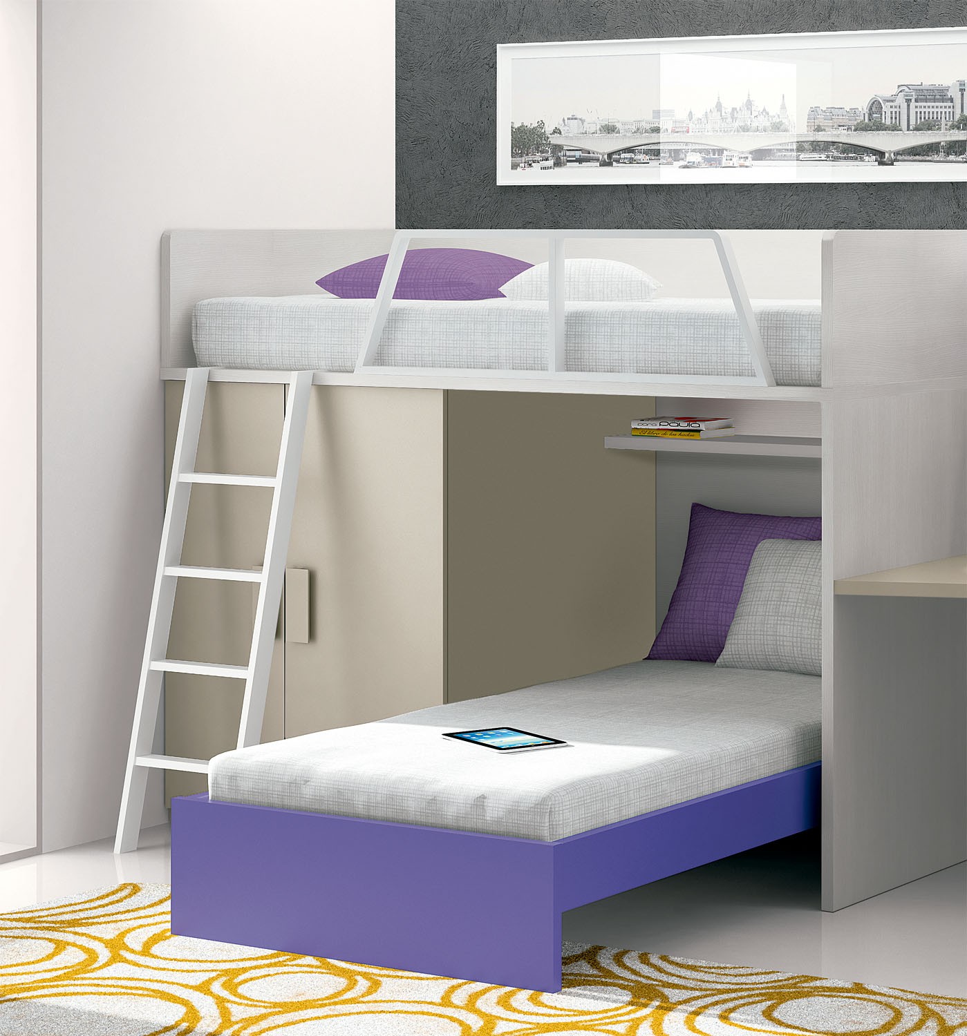 Dormitorio juvenil Violet de Dissery-Muebles infantiles Ociohogar.com