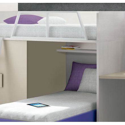 Dormitorio juvenil Violet de Dissery. Detalle balda