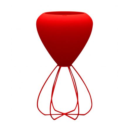 Spaghetti Macetero  de Vondom color lacado brillo rojo