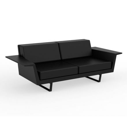 Delta Sofa 2 Plazas de Vondom color basic negro