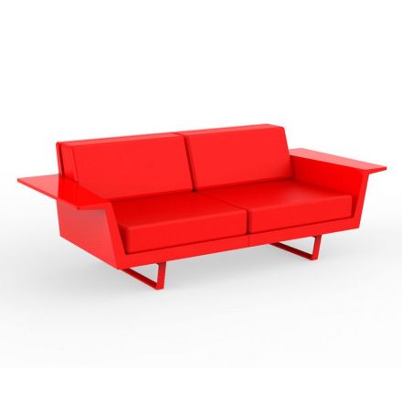 Delta Sofa 2 Plazas de Vondom color lacado brillo rojo