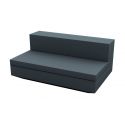 Vela Sofa Mod Central Xl  de Vondom color basic antracita