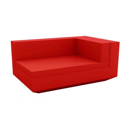 Vela Sofa Mod Derecho Chaise Longue  de Vondom color lacado brillo rojo