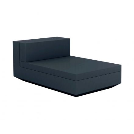 Vela Sofa Mod Central Chaise Longue  de Vondom color lacado brillo antracita