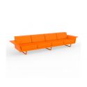 Delta Sofa 4 Plazas de Vondom color basic naranja