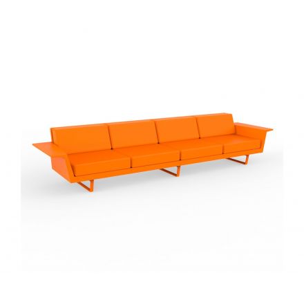 Delta Sofa 4 Plazas de Vondom color basic naranja