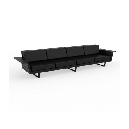 Delta Sofa 4 Plazas de Vondom color basic negro