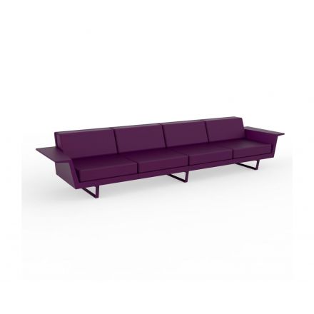 Delta Sofa 4 Plazas de Vondom color basic plum