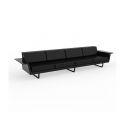 Delta Sofa 4 Plazas de Vondom color lacado brillo negro