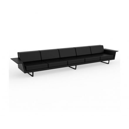 Delta Sofa 5 Plazas de Vondom color basic negro