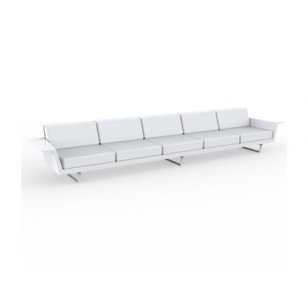 Delta Sofa 5 Plazas de Vondom color lacado brillo blanco