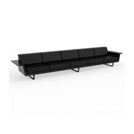 Delta Sofa 5 Plazas de Vondom color lacado brillo negro