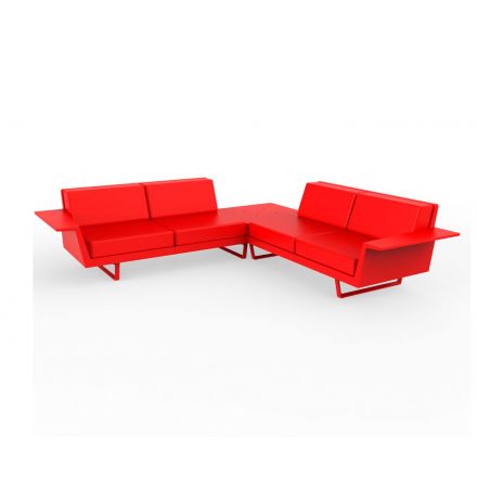 Delta Sofa 2 2 Esquina de Vondom color basic rojo
