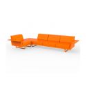 Delta Sofa Der 3 1 Esquina de Vondom color basic naranja