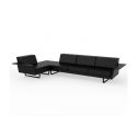 Delta Sofa Der 3 1 Esquina de Vondom color basic negro