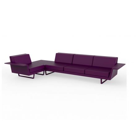 Delta Sofa Der 3 1 Esquina de Vondom color basic plum