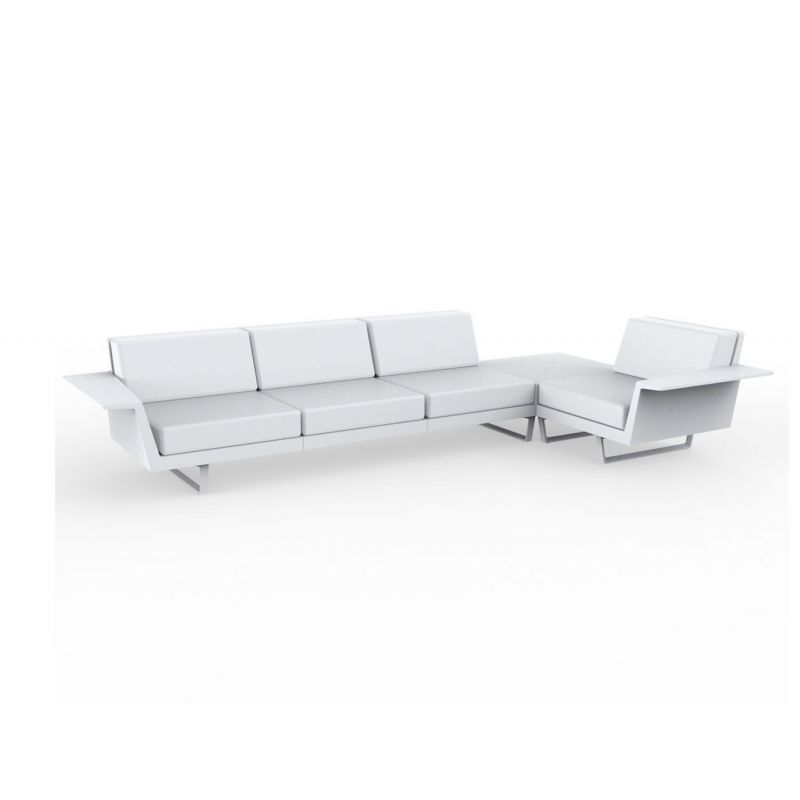 Delta Sofa Izq 3 1 Esquina de Vondom color basic acero
