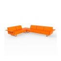 Delta Sofa Der 3 2 Esquina de Vondom color basic naranja