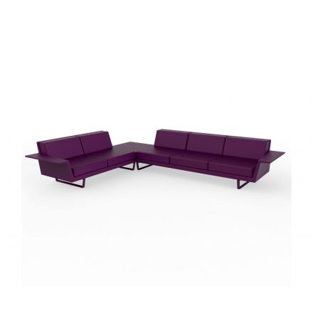 Delta Sofa Der 3 2 Esquina de Vondom color basic plum
