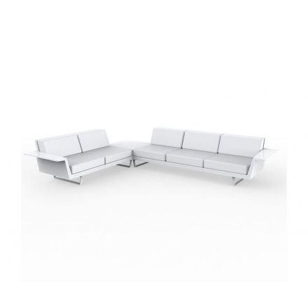 Delta Sofa Der 3 2 Esquina de Vondom color lacado brillo blanco