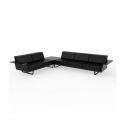 Delta Sofa Der 3 2 Esquina de Vondom color lacado brillo negro