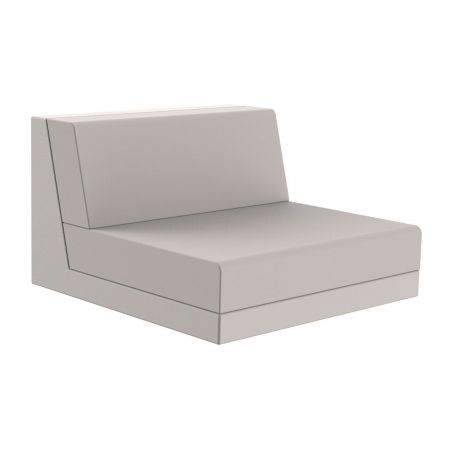 Pixel Módulo central bajo, sillón original, cómodo y elegante de respaldar bajo