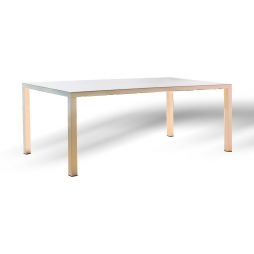 Easy, mesa para un comedor exterior en aluminio de 208 cm x 100 cm