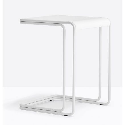 Mesa Auxiliar Side Table Blanca de Pedrali Metal Lacado Blanco BI100