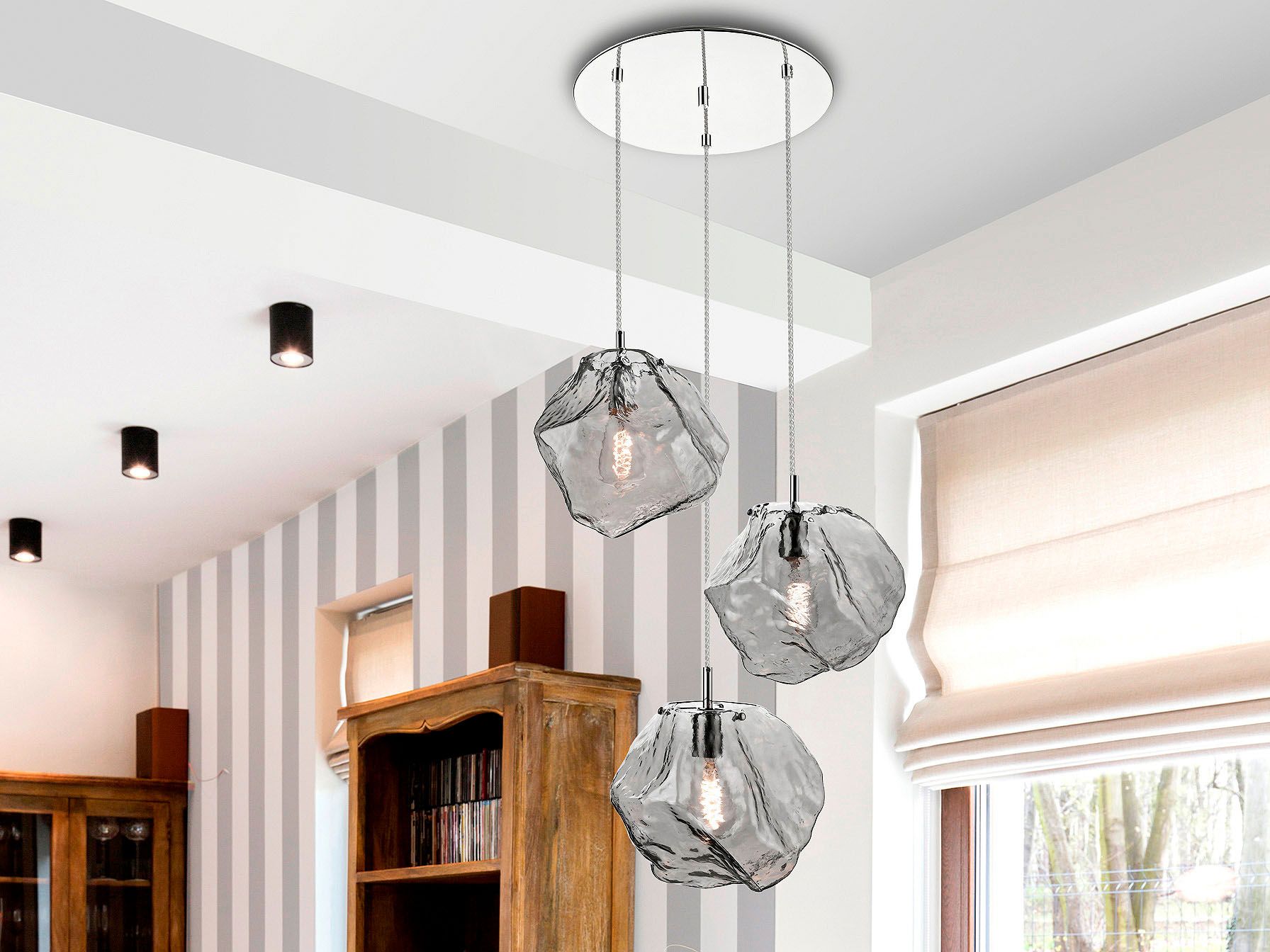 3l Diámetro 60 Petra Cromo E27 - Lámparas de techo - OcioHogar.com