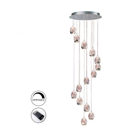 Lámpara Diámetro 50 Rocio 14 Led Cromo de Schuller